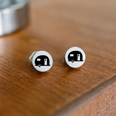 Camper Stud Earrings for Camping Lovers